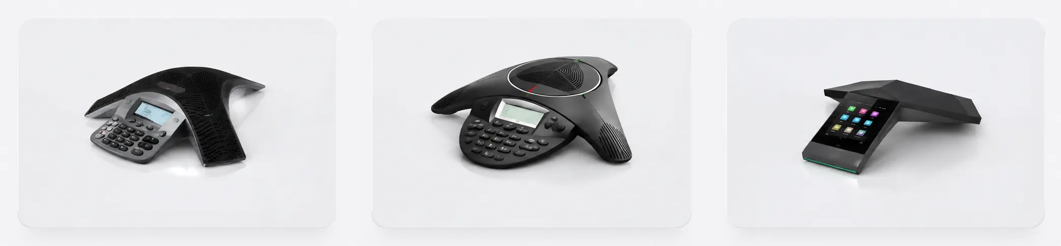 Pieuvres téléphoniques pour salles de réunion en entreprise.
