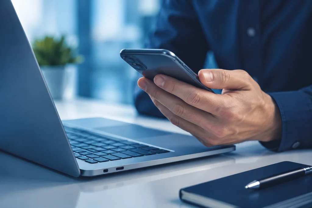 Application softphone sur smartphone pour entreprise.